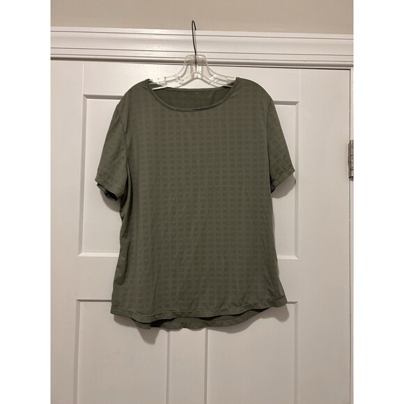 Zyia Active Shirt Womens XXL Black Cloud Short Sleeve Tee Stretch Athletic Crew - Picture 1 of 4